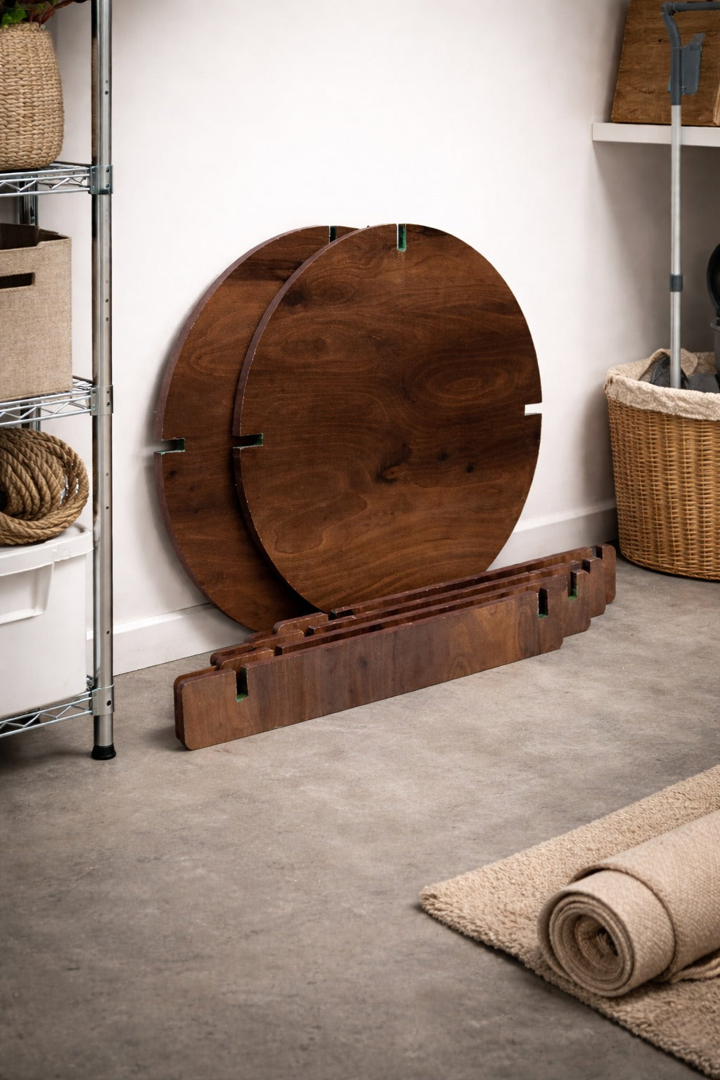 Assembled Wooden Round Table