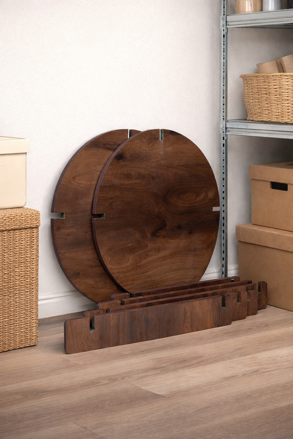 Assembled Wooden Round Table