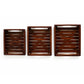 Premium Set of 3 Wooden Serving Trays
